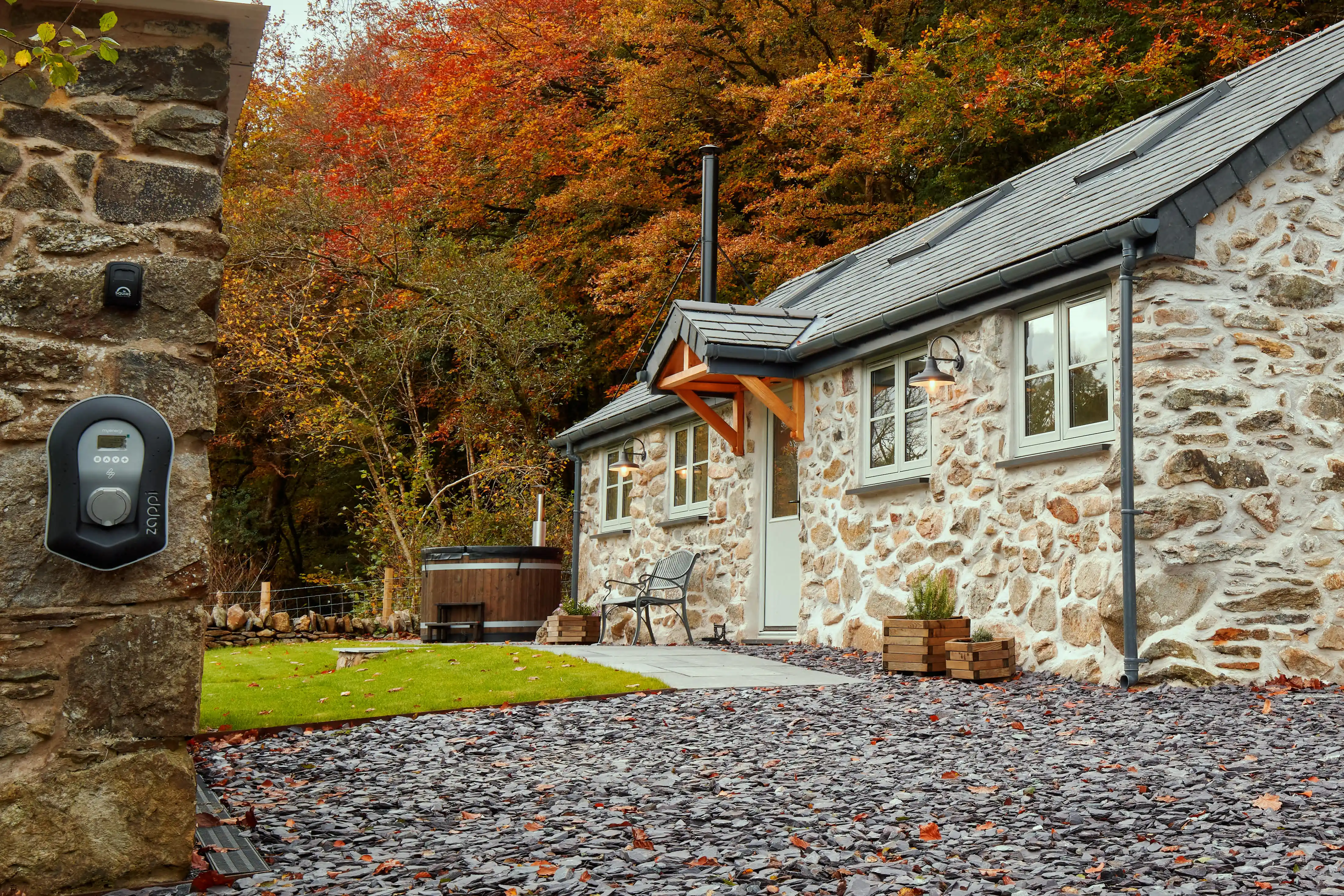 The EV charger at Coed Llydan