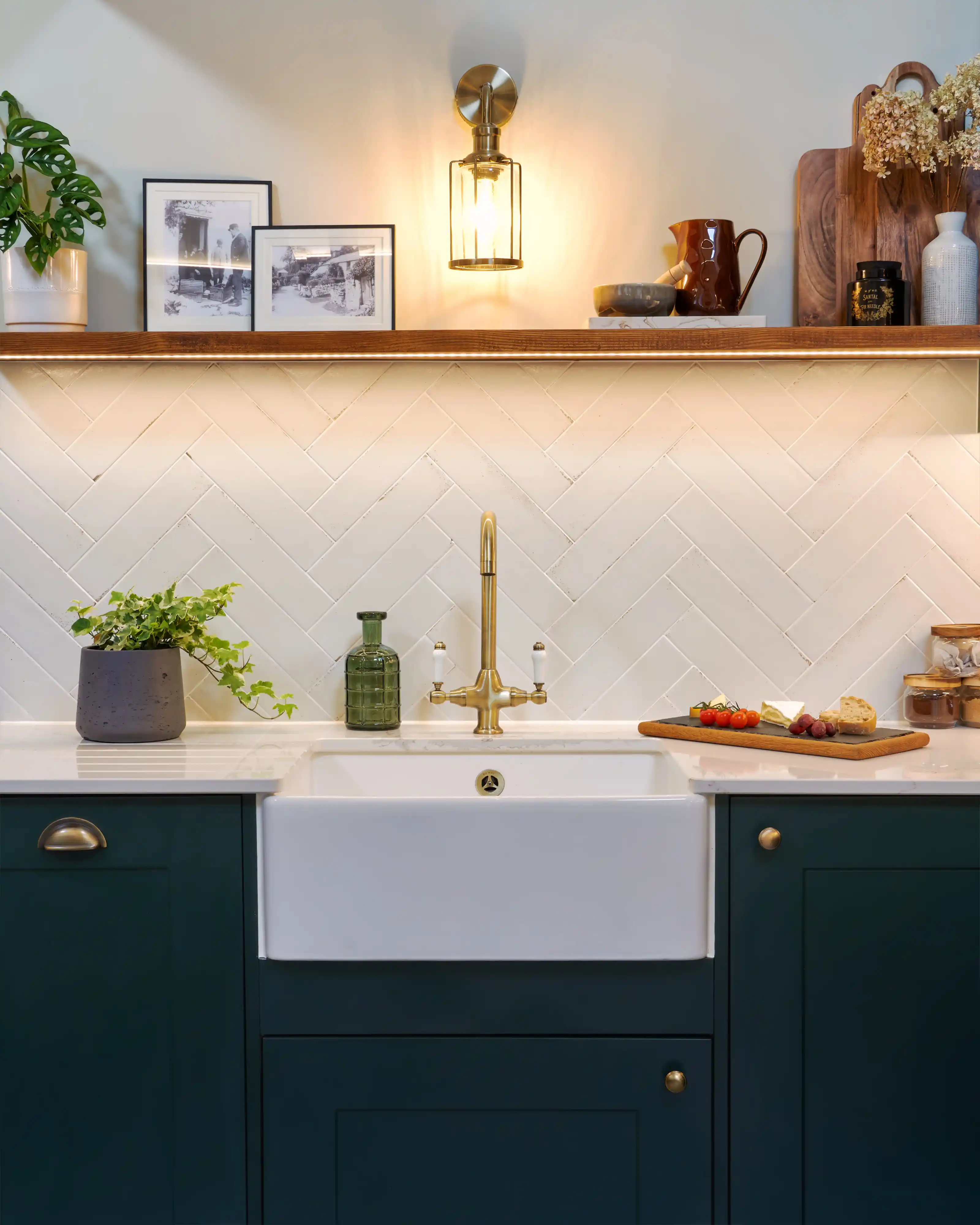 The kitchen at Coed Llydan